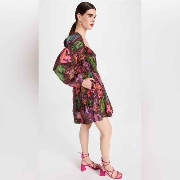 FARM Rio Wild Leopards Black Midi Dress - Picture 4 of 16